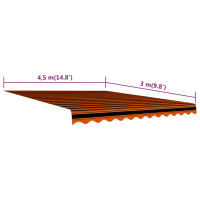 Miniatyr av produktbild för Markisduk orange och brun 450x300 cm