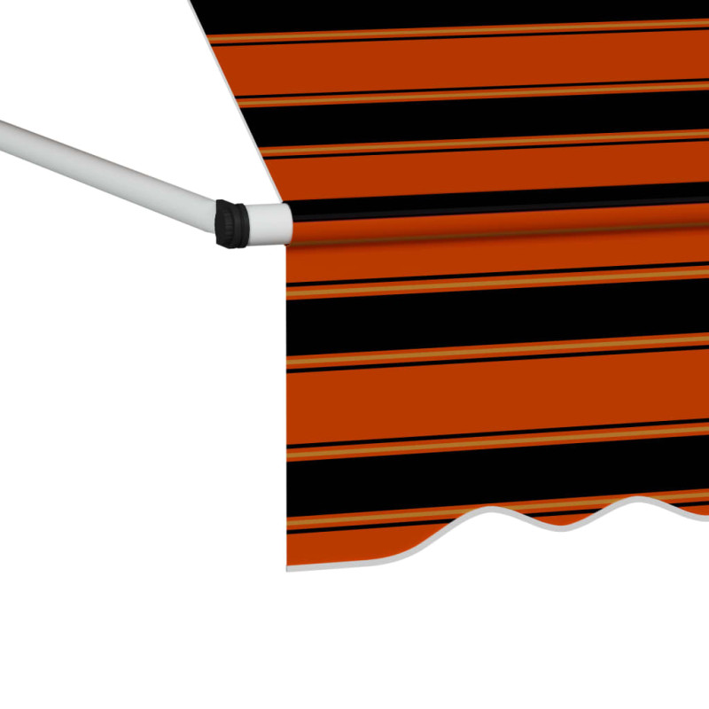 Produktbild för Markis manuellt infällbar 200 cm orange och brun