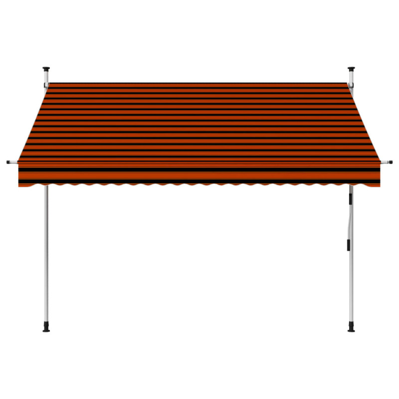 Produktbild för Markis manuellt infällbar 250 cm orange och brun