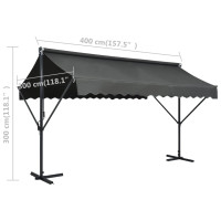 Produktbild för Fristående markis 400x300 cm antracit
