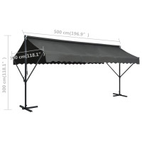 Produktbild för Fristående markis 500x300 cm antracit