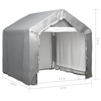 Miniatyr av produktbild för Förvaringstält grå 180x180 cm galvaniserat stål
