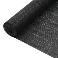 Produktbild för Insynsskyddsnät svart 1x50 m HDPE 75 g/m²