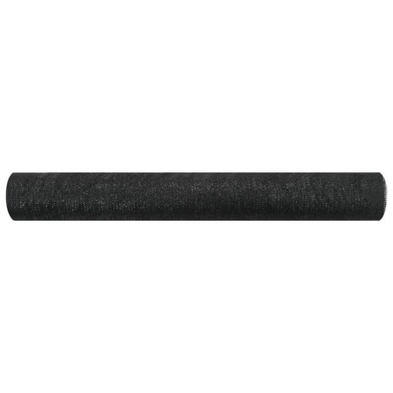 Produktbild för Insynsskyddsnät svart 1,5x25 m HDPE 75 g/m²