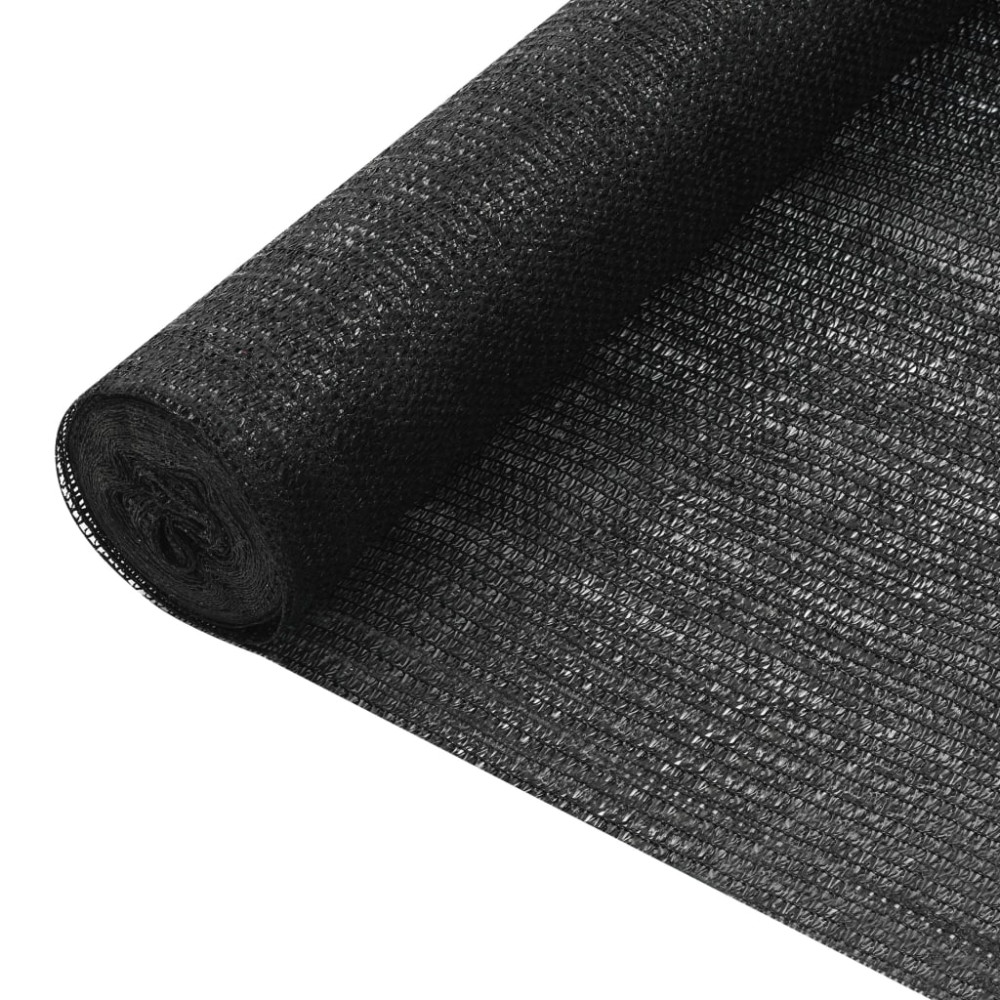 Produktbild för Insynsskyddsnät svart 1,8x25 m HDPE 75 g/m²