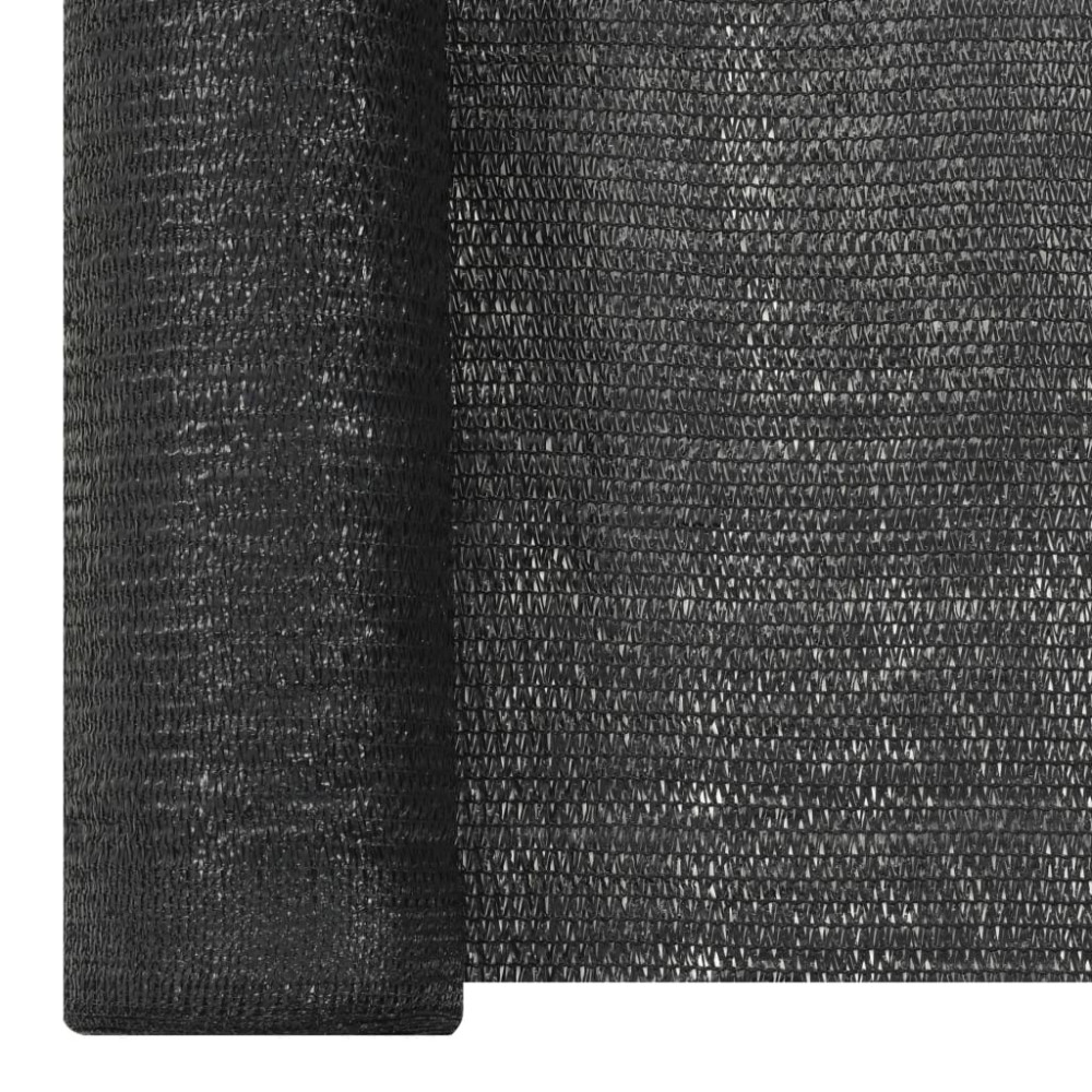Produktbild för Insynsskyddsnät svart 1,8x25 m HDPE 150 g/m²