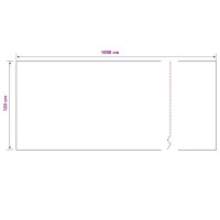 Produktbild för Insynsskyddsnät svart 1,2x10 m HDPE 195 g/m²