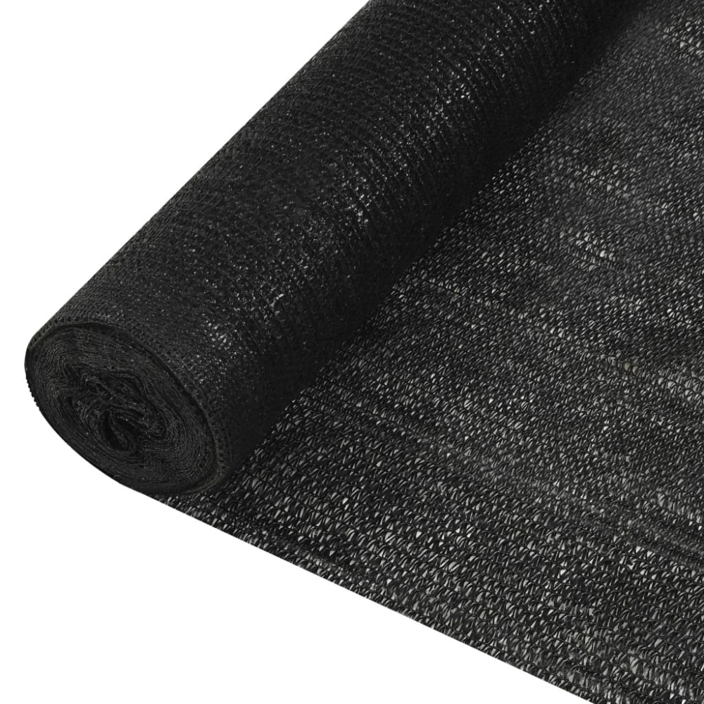 Produktbild för Insynsskyddsnät svart 1,8x50 m HDPE 195 g/m²