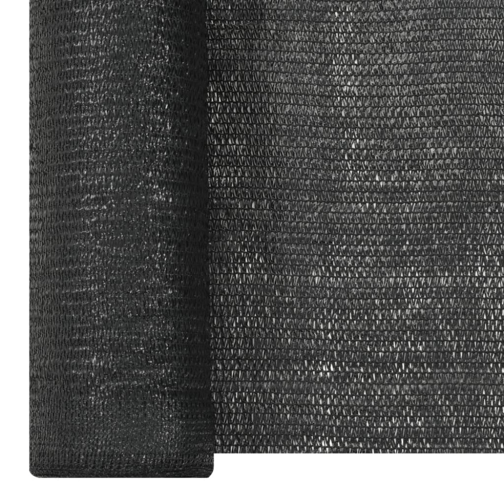 Produktbild för Insynsskyddsnät svart 3,6x10 m HDPE 195 g/m²