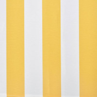 Produktbild för Markis manuellt infällbar 300 cm gul/vit