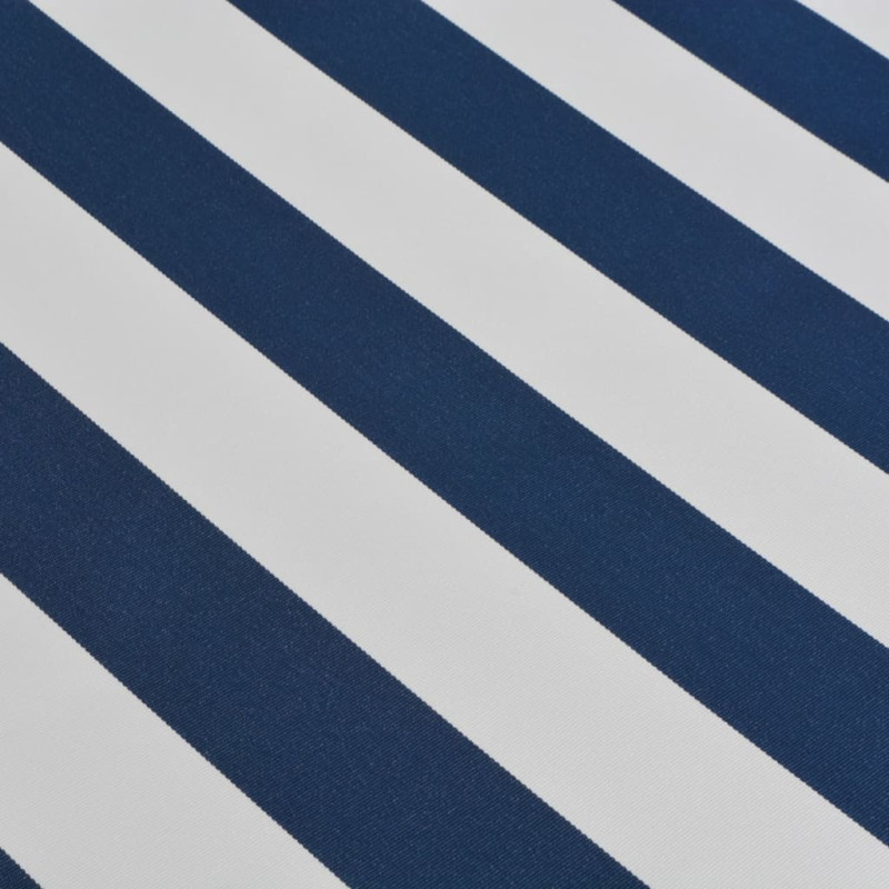 Produktbild för Markis manuellt infällbar 450 cm blå/vit