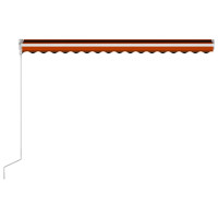 Produktbild för Markis automatiskt infällbar 400x300 cm orange och brun