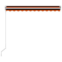 Produktbild för Markis manuellt infällbar 350x250 cm orange och brun