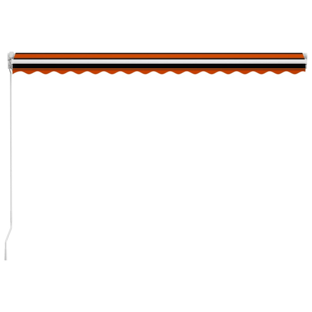 Produktbild för Markis manuellt infällbar 450x300 cm orange och brun