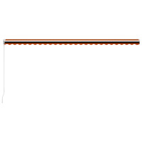 Produktbild för Markis manuellt infällbar 600x300 cm orange och brun