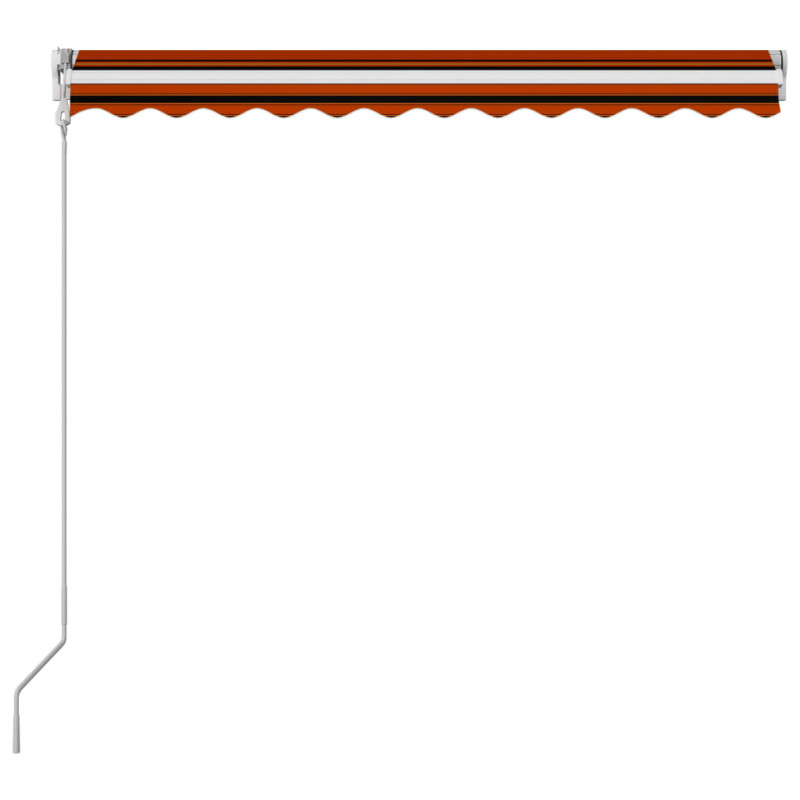 Produktbild för Markis automatiskt infällbar 350x250 cm orange och brun