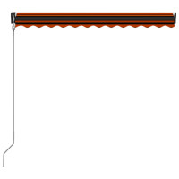 Produktbild för Markis automatiskt infällbar 300x250 cm orange och brun