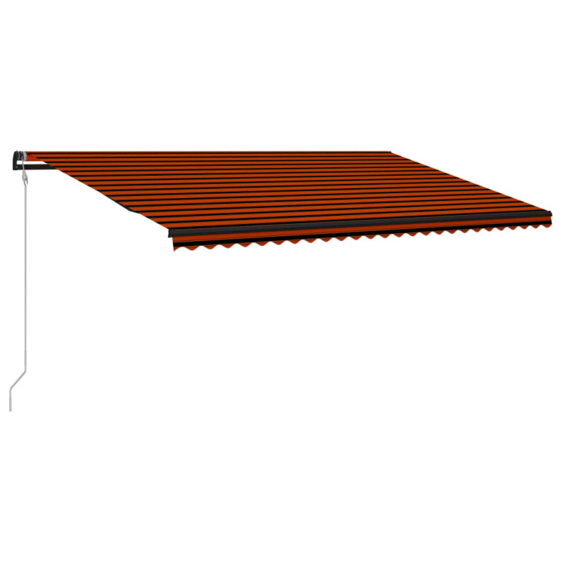 Produktbild för Markis automatiskt infällbar 600x300 cm orange och brun