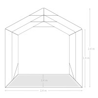 Produktbild för Garagetält PVC 2,4x2,4 m grön