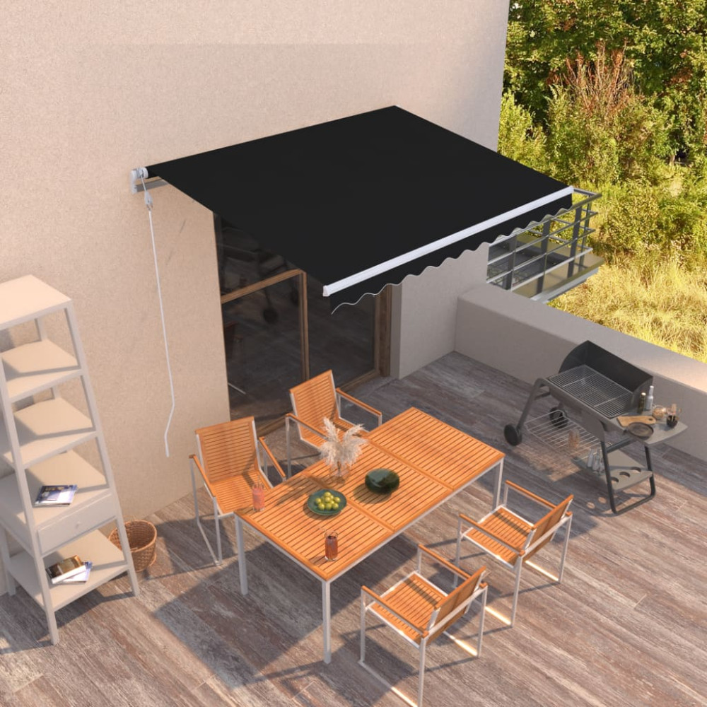 Produktbild för Markis automatiskt infällbar 300x250 cm antracit
