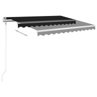 Produktbild för Markis automatiskt infällbar 300x250 cm antracit