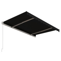 Produktbild för Markis automatiskt infällbar 300x250 cm antracit