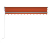 Miniatyr av produktbild för Automatisk markis med vindsensor & LED 350x250 cm orange/brun