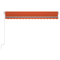 Miniatyr av produktbild för Automatisk markis med vindsensor & LED 450x300 cm orange/brun