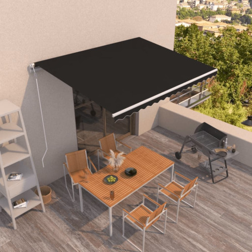 vidaXL Automatisk markis 400x350 cm antracit