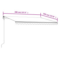 Produktbild för Automatisk markis 400x350 cm antracit