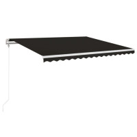 Produktbild för Markis automatiskt infällbar 450x350 cm antracit