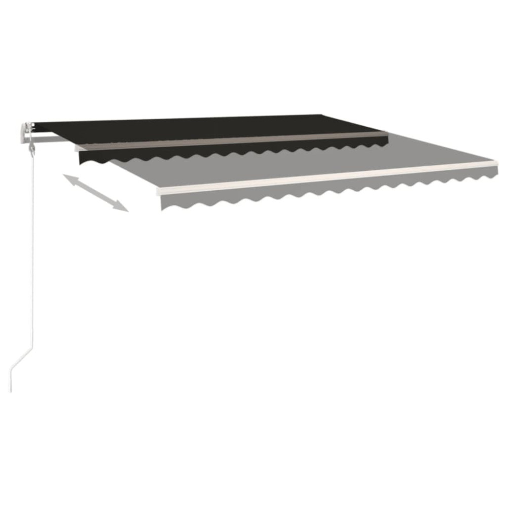 Produktbild för Markis automatiskt infällbar 450x350 cm antracit