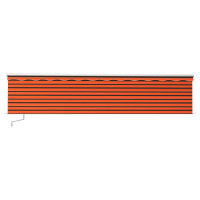 Produktbild för Manuell markis med rullgardin 6x3 m orange/brun