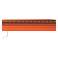 Produktbild för Automatiserad markis med rullgardin 6x3m orange/brun