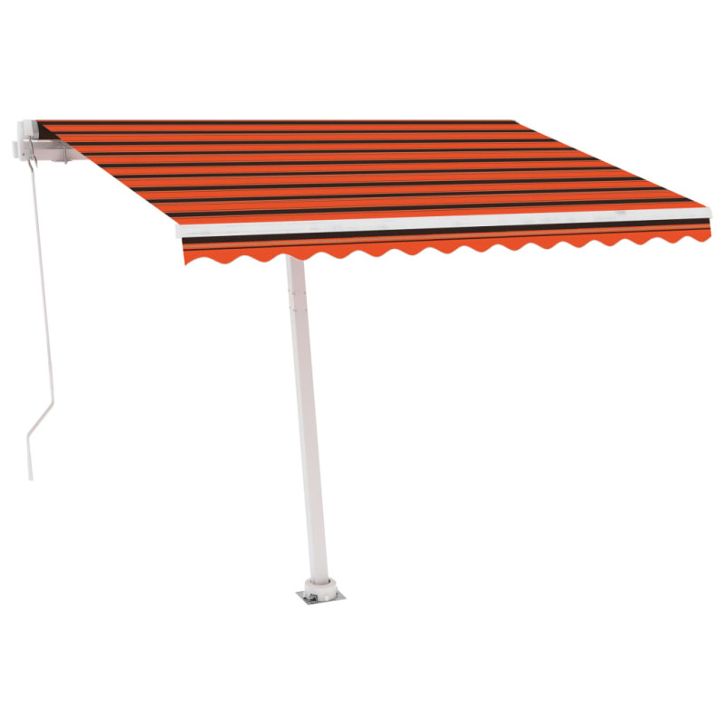 Produktbild för Fristående markis manuell 300x250 cm orange/brun