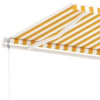 Produktbild för Fristående automatisk markis 600x300 cm gul/vit