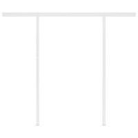 Produktbild för Markis med stolpar automatiskt infällbar 3,5x2,5 m antracit