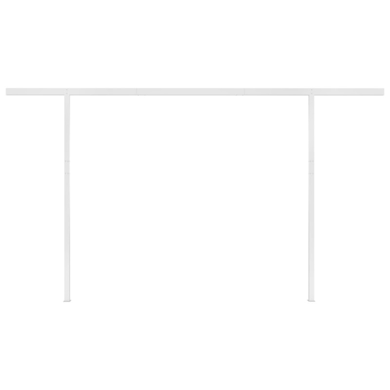 Produktbild för Markis med stolpar manuellt infällbar 4,5x3 m antracit