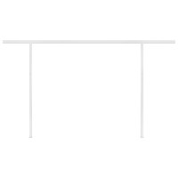 Produktbild för Markis med stolpar manuellt infällbar 4x3,5 m gul och vit