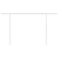 Produktbild för Markis med stolpar manuellt infällbar 4,5x3,5 m gräddvit
