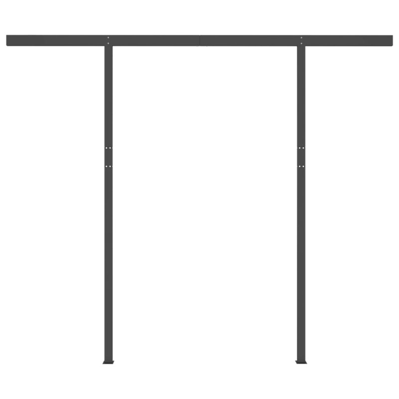 Produktbild för Markis med stolpar manuellt infällbar 3,5x2,5 m antracit