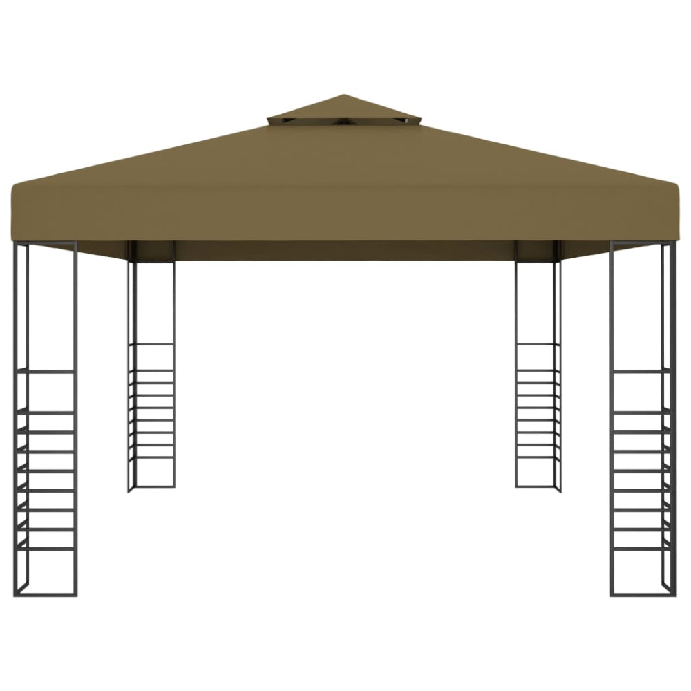 Produktbild för Paviljong med ljusslinga LED 3x4 m taupe