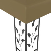 Produktbild för Paviljong med ljusslinga LED 3x3 m taupe