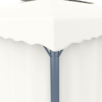 Produktbild för Paviljong med draperi och ljusslinga LED 4x3 m gräddvit