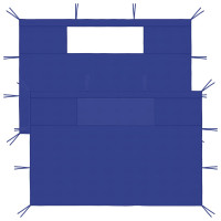 Miniatyr av produktbild för Sidoväggar med fönster till partytält 2 st blå