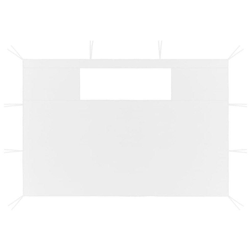 Produktbild för Sidoväggar med fönster till partytält 2 st vit