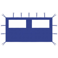Miniatyr av produktbild för Sidovägg med fönster till partytält 4x2 m blå