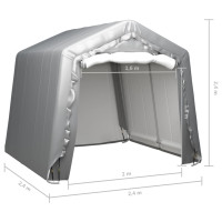 Miniatyr av produktbild för Förvaringstält 240x240 cm stål grå