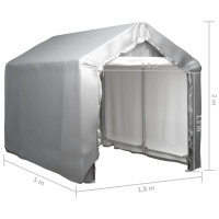 Miniatyr av produktbild för Förvaringstält 180x300 cm stål grå