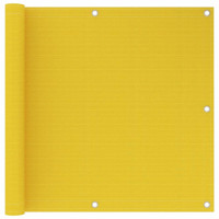 vidaXL Balkongskärm gul 90x600 cm HDPE